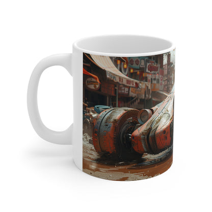 Futuristic Car 3 Ceramic Coffee Cups, 11oz, 15oz - UK