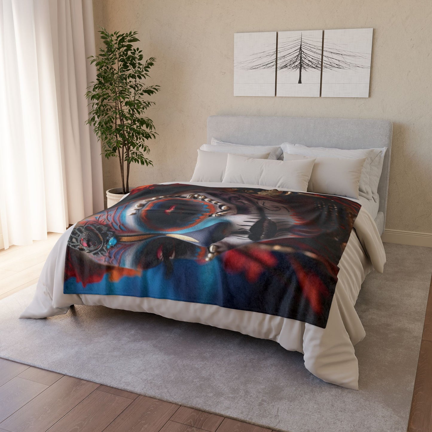 Day of The Dead 1 - Soft Polyester Blanket UK