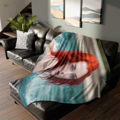 Red Hot Red-head - Soft Polyester Blanket - UK