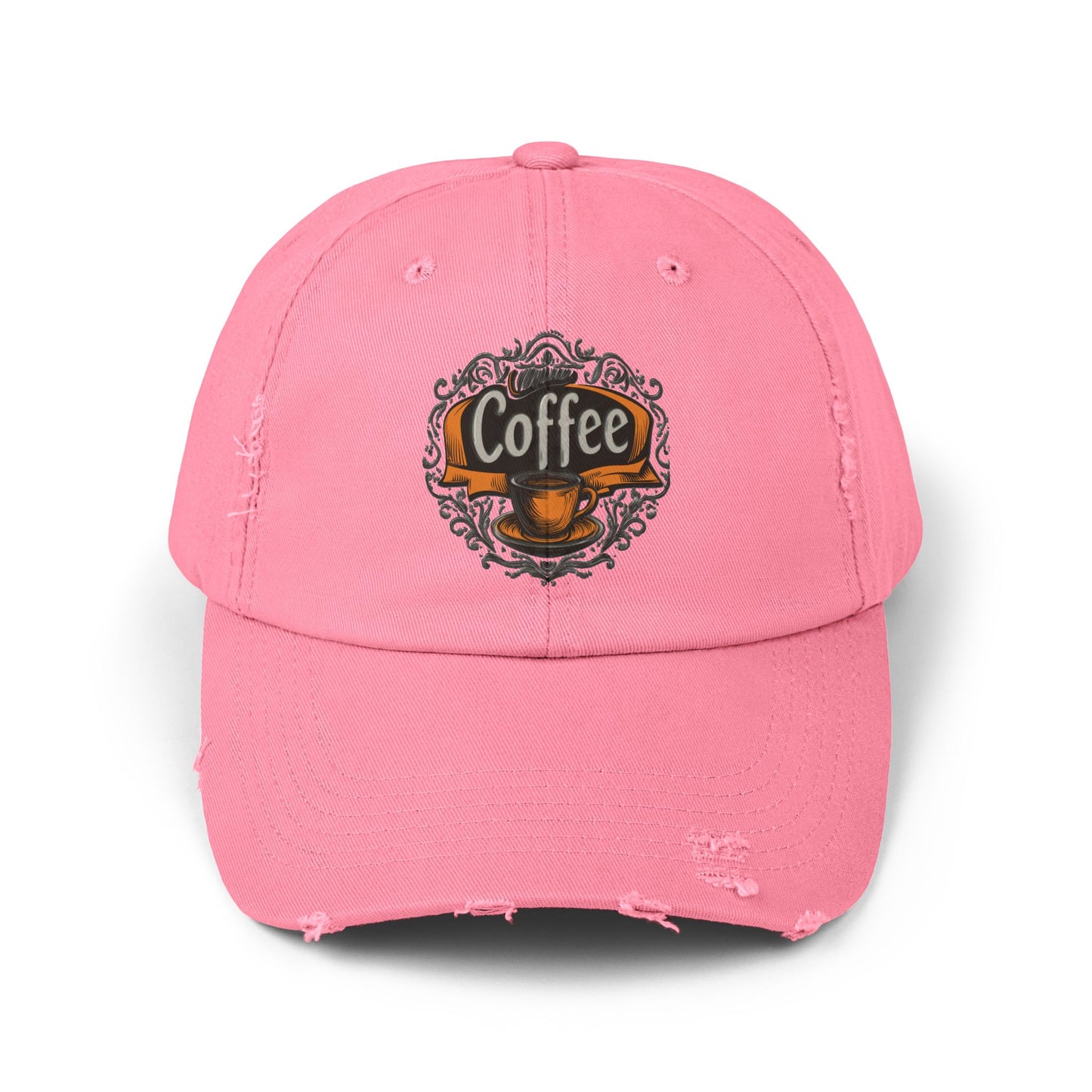 Vintage Style Hat 4 for Coffee Lovers - Unisex Distressed Coffee Cap - USA