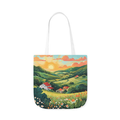 Sunrise In The Countryside #1 - Polyester Canvas Tote Bag (AOP)