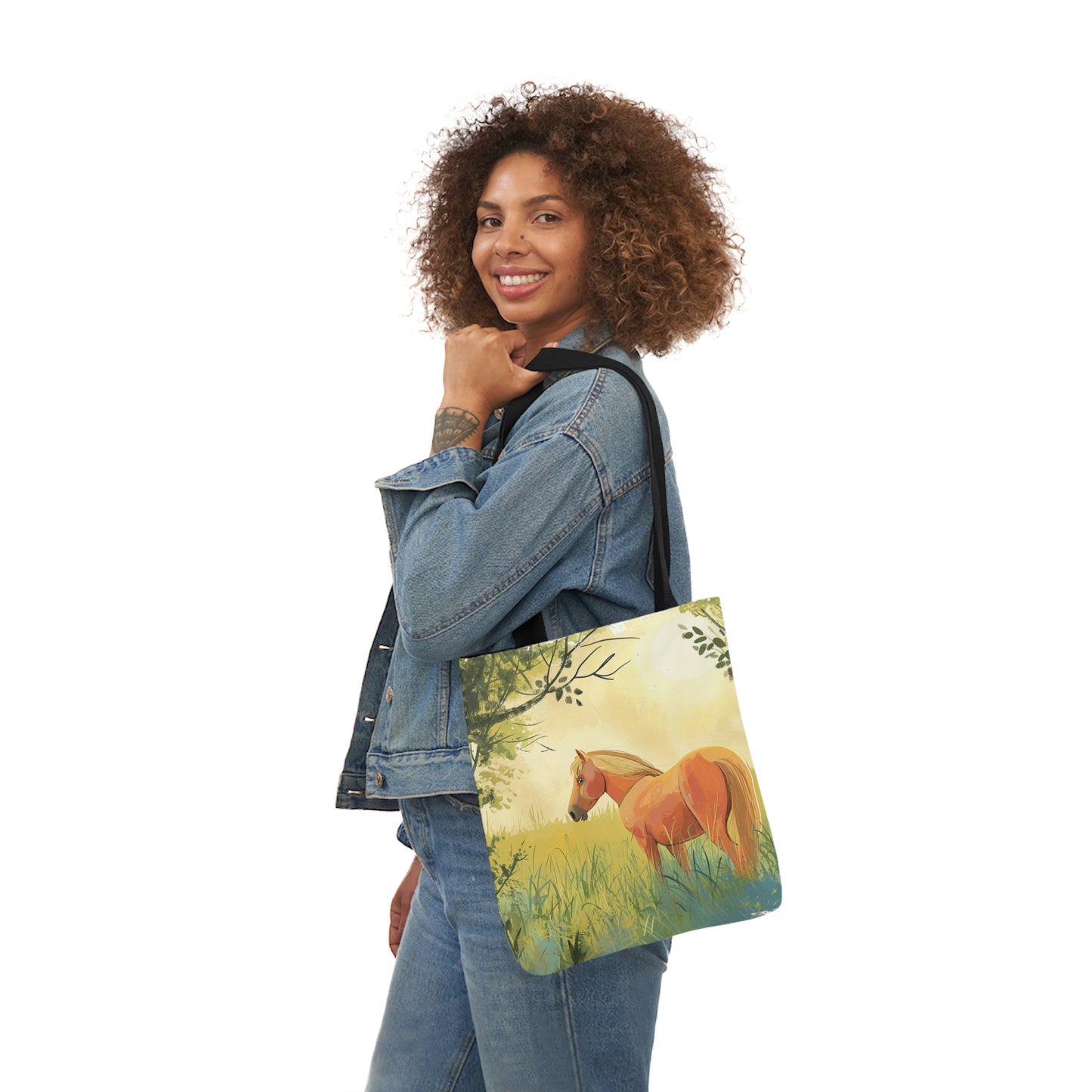 Horse #2 Polyester Canvas Tote Bag (AOP)