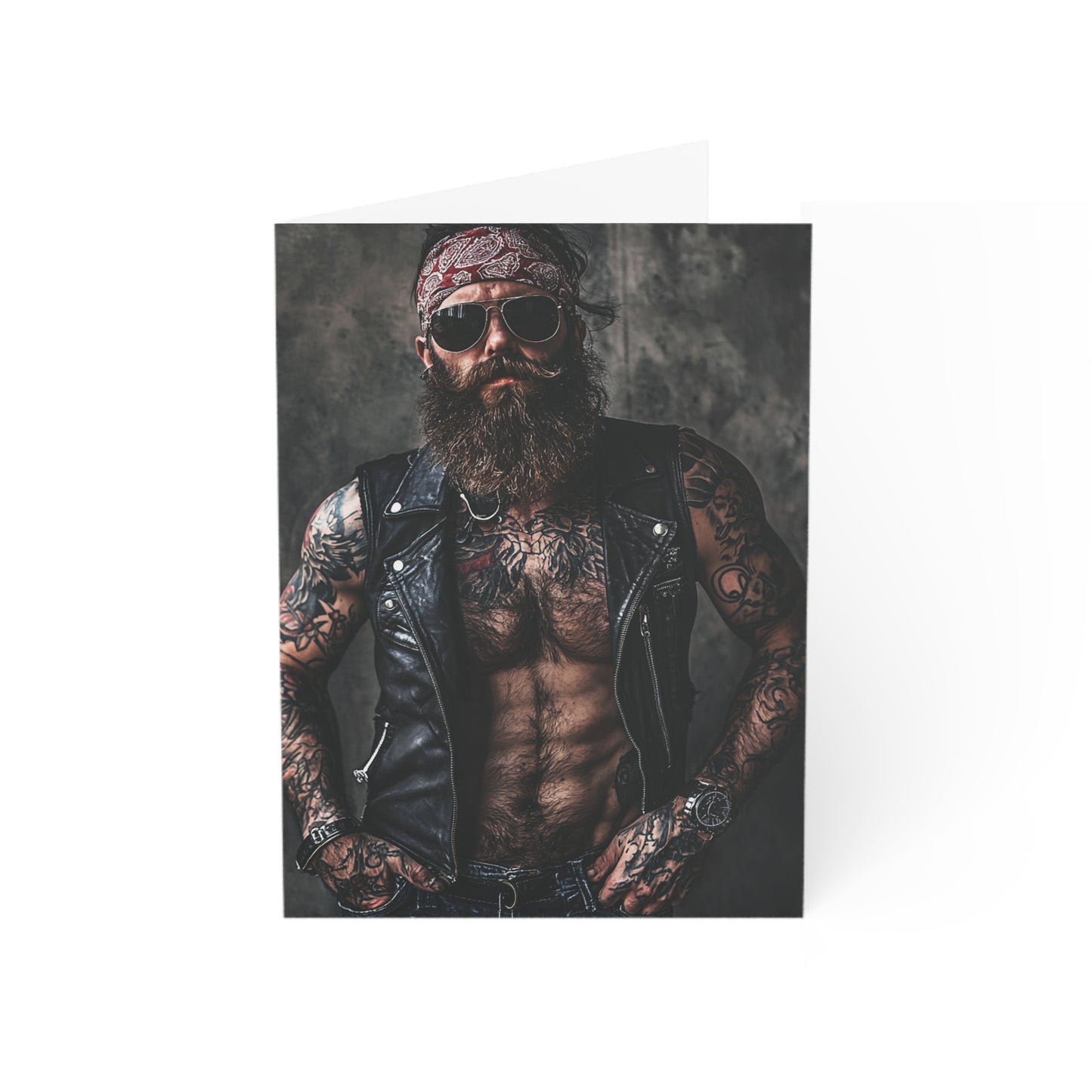 Large Hairy Biker Greeting Cards - Set of 1, 10, 30, or 50pcs for All Occasions - USA