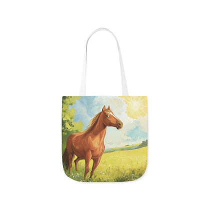 Horse #1 Polyester Canvas Tote Bag (AOP)