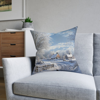 Winter in The Countryside - Square Cushion  - UK