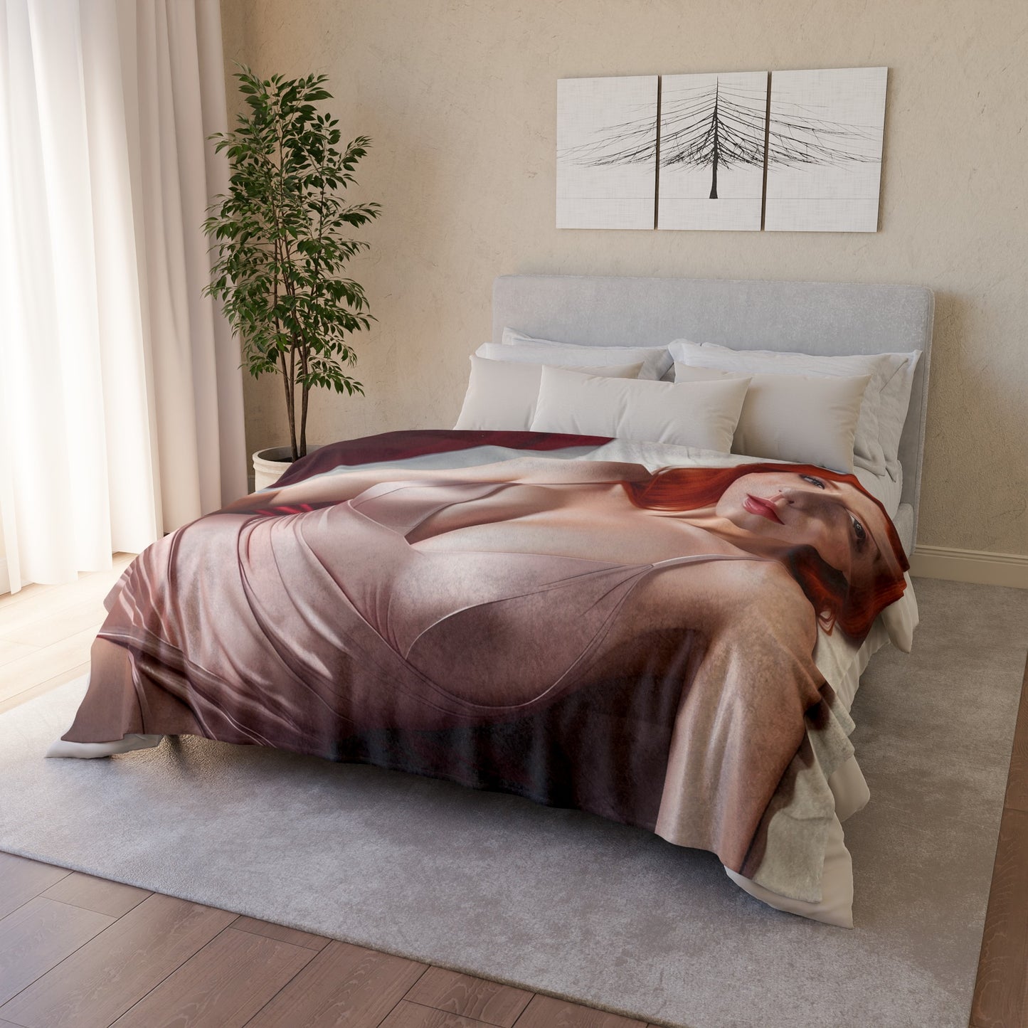 Red Hot Red-head 2 - Soft Polyester Blanket - UK