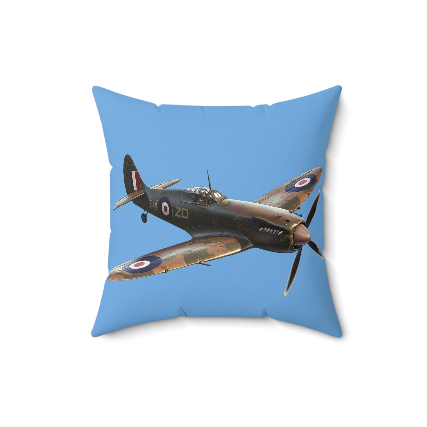 Spitfire - Spun Polyester Square Pillow - USA