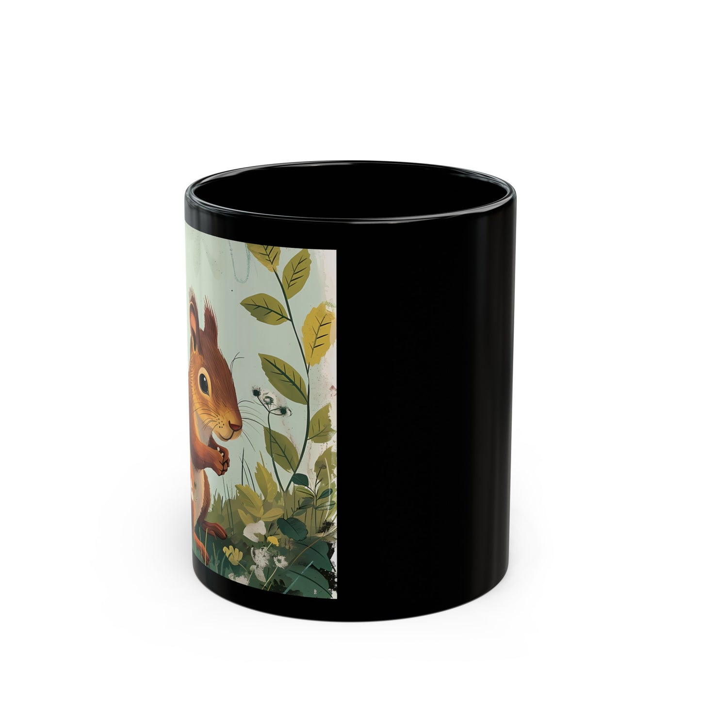 Squirrel  - 11oz Black Mug