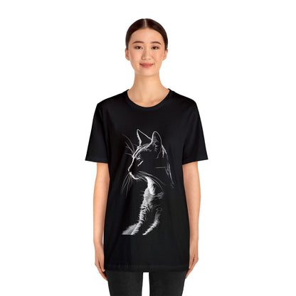 Cat Silhouette #4 - Unisex Jersey Short Sleeve Tee