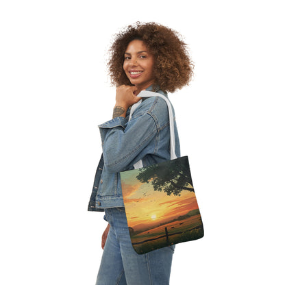 Sunset In The Countryside #2 - Polyester Canvas Tote Bag (AOP)