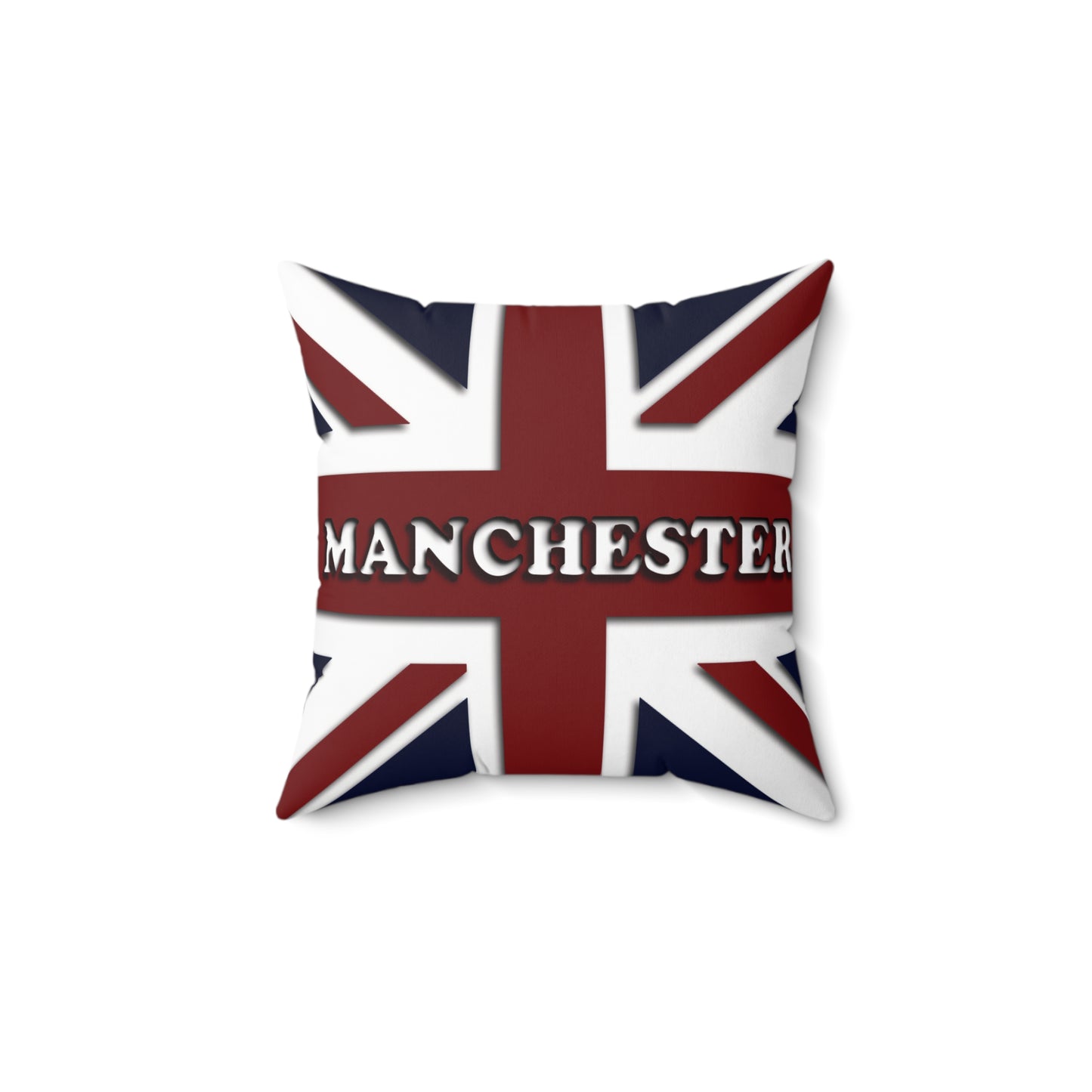 Union Jack Manchester Square Pillow - Cozy British Home Decor - USA