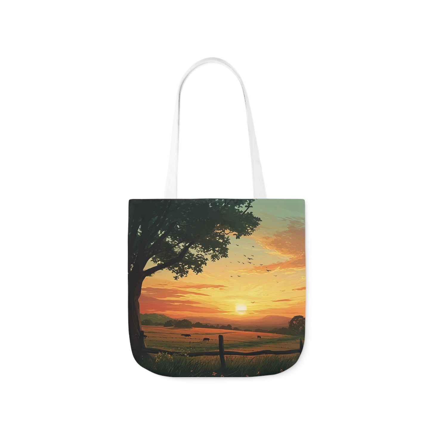 Sunset In The Countryside #2 - Polyester Canvas Tote Bag (AOP)