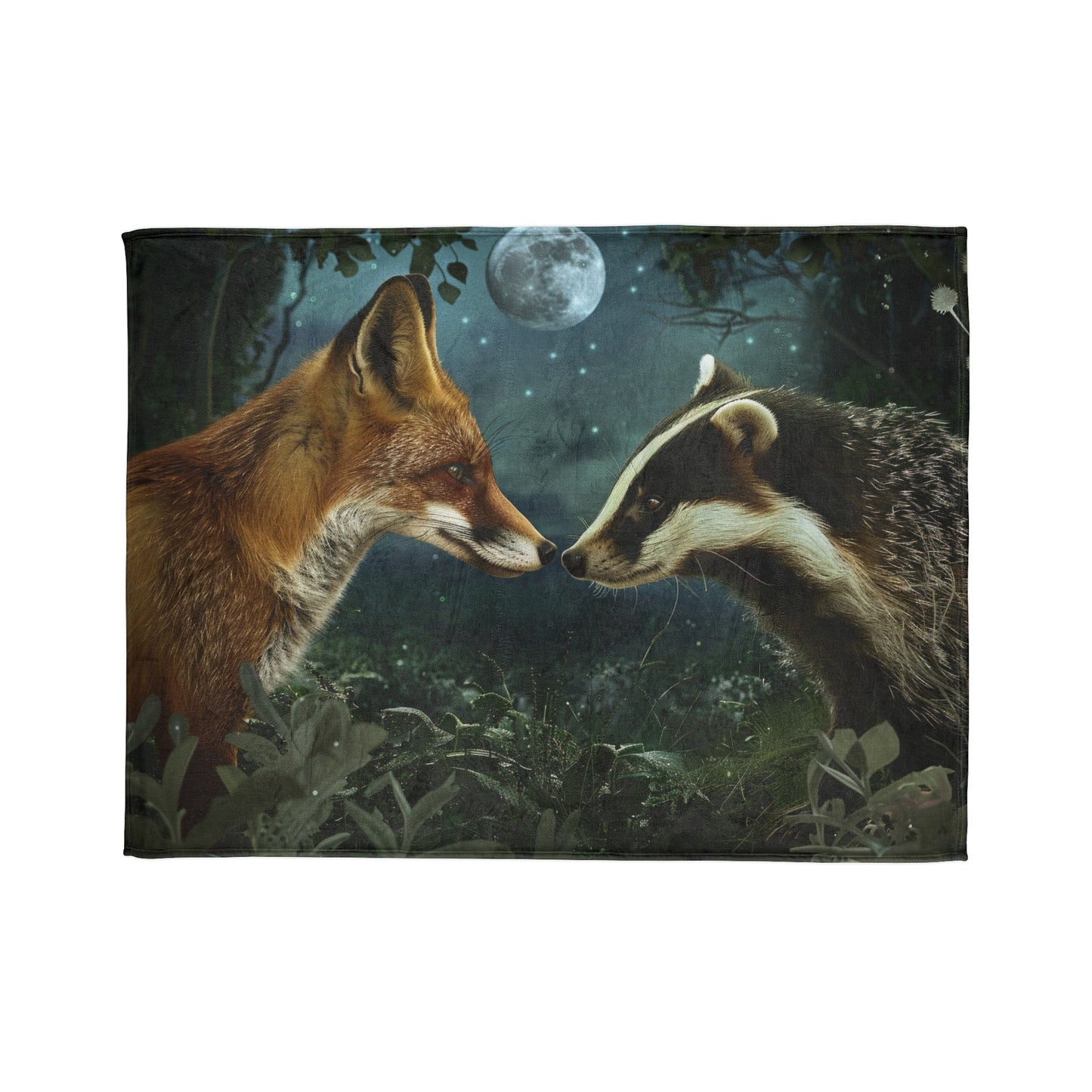*Fox and Badger Blanket - Soft Polyester Blanket
