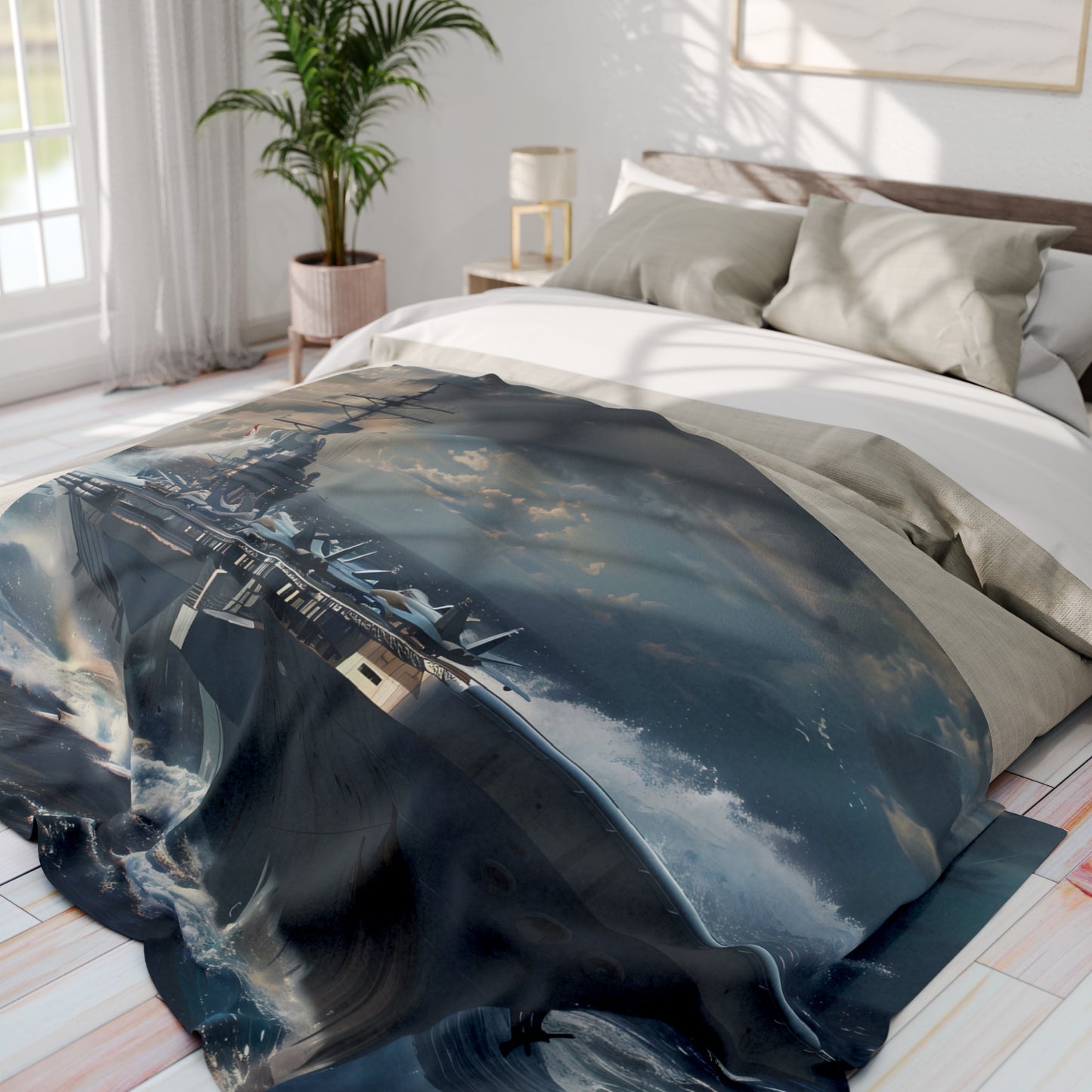 Aircraft Carrier 1 Arctic Fleece Blanket - USA