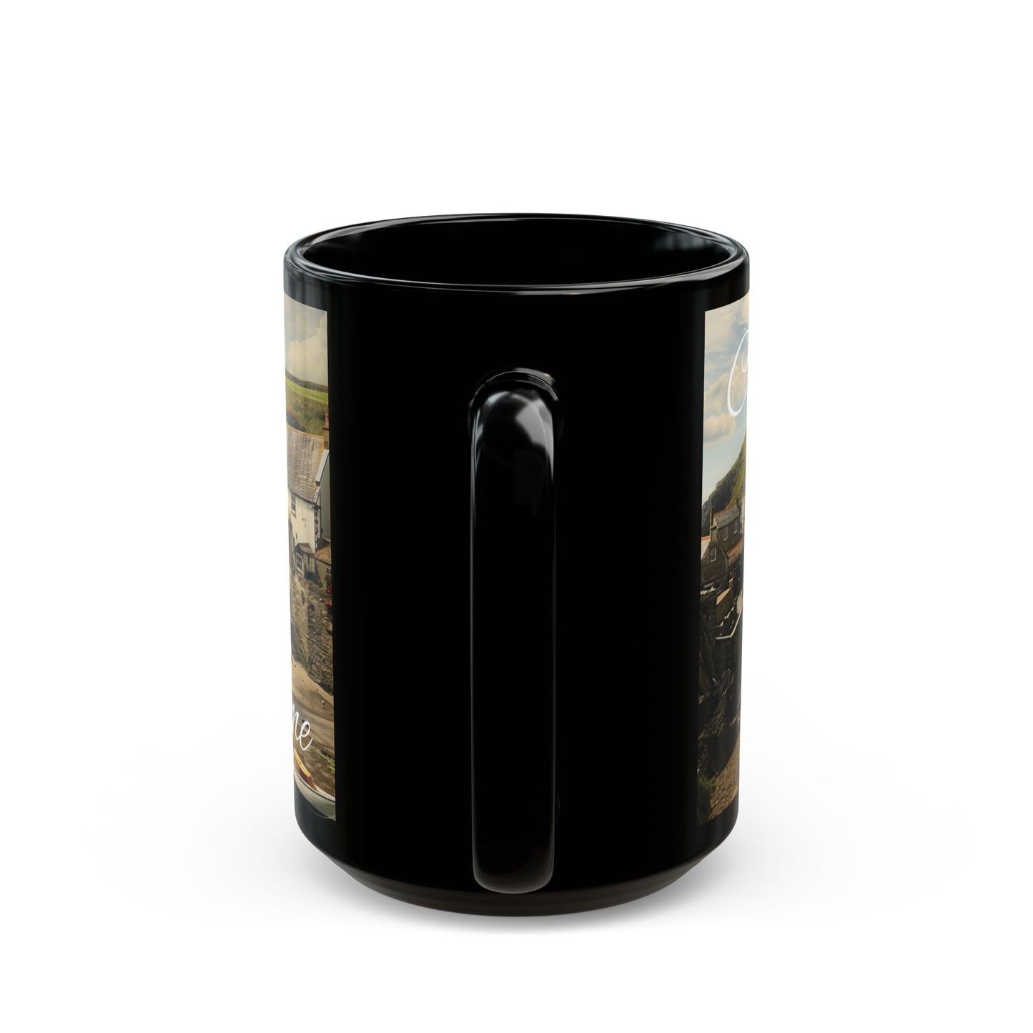 Cosy Black Mug with 'Cornwall' Design - Perfect for Coffee Lovers - UK