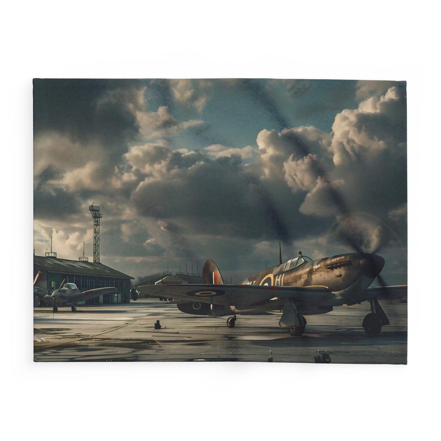 WW2 Airfield #3 Arctic Fleece Blanket - UK