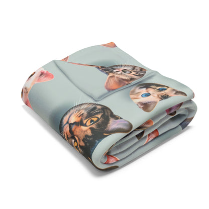 Cat Collage Arctic Fleece Blanket  -  USA
