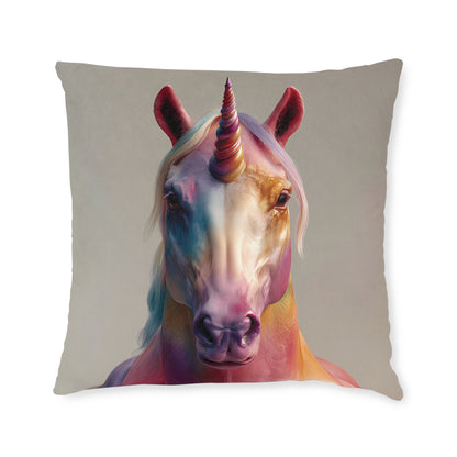 Colourful Magical Unicorn - Square Cushion - UK