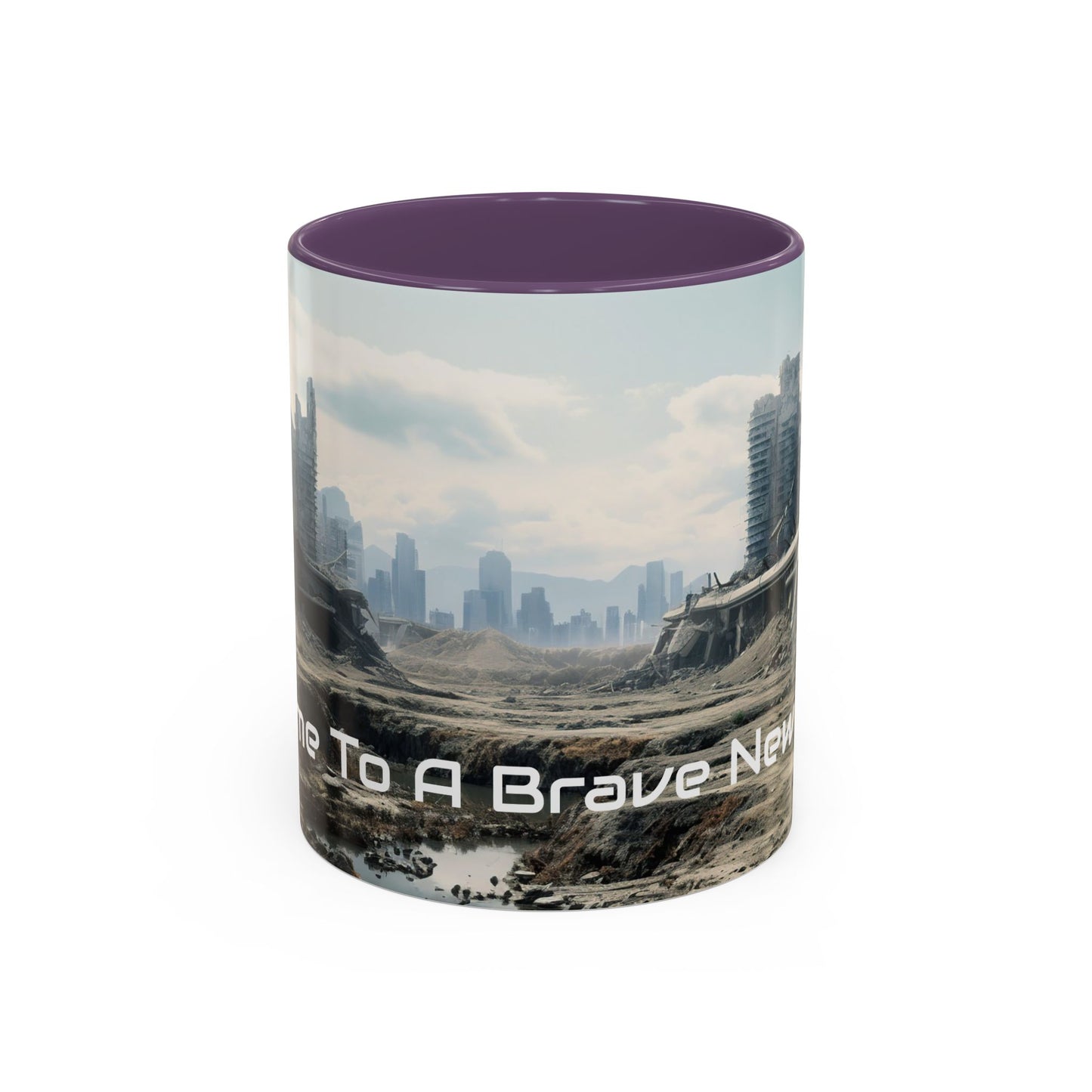 Futuristic Landscape Accent Coffee Mug - Perfect for Sci-Fi Lovers - UK