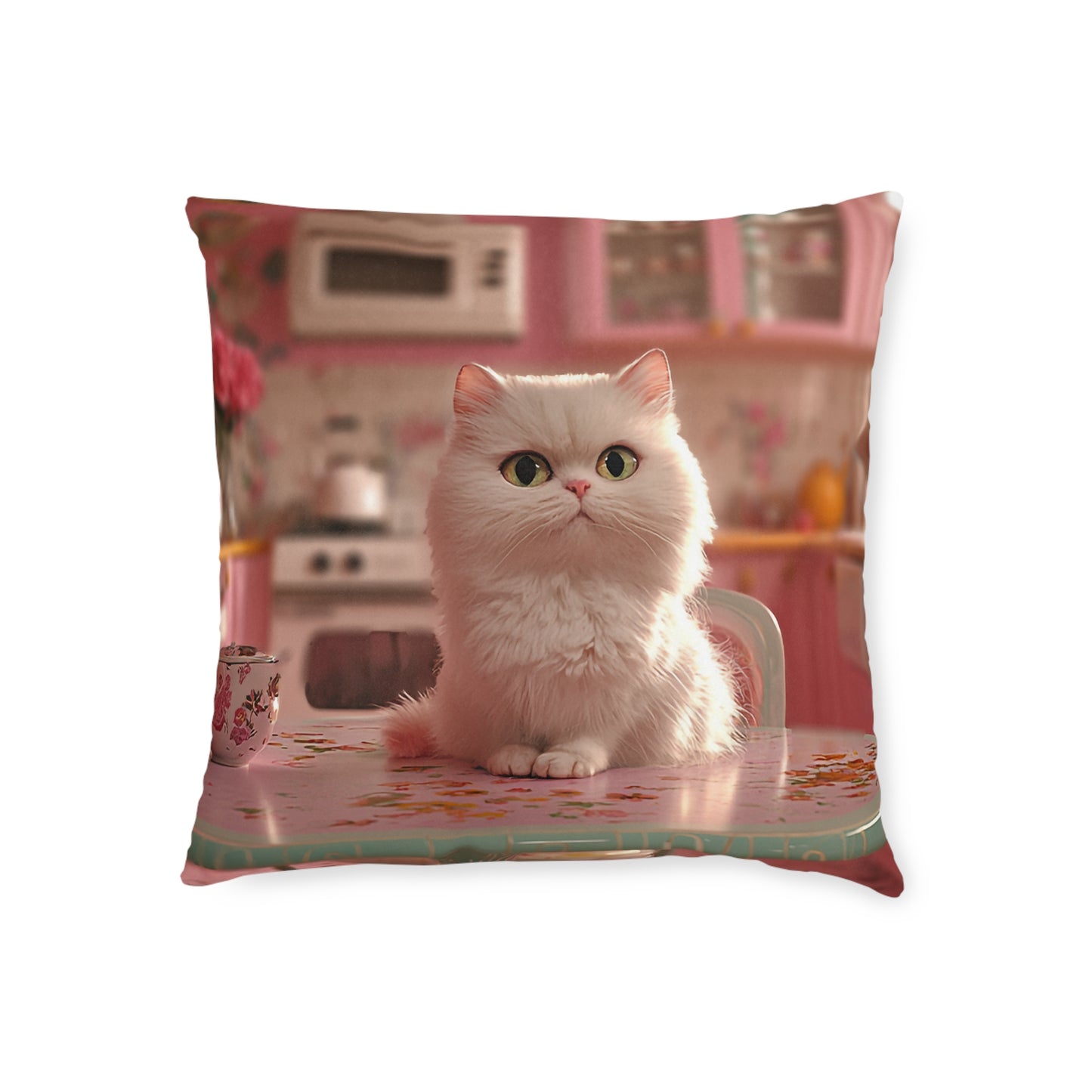 Cute Kitty Square Pillow UK