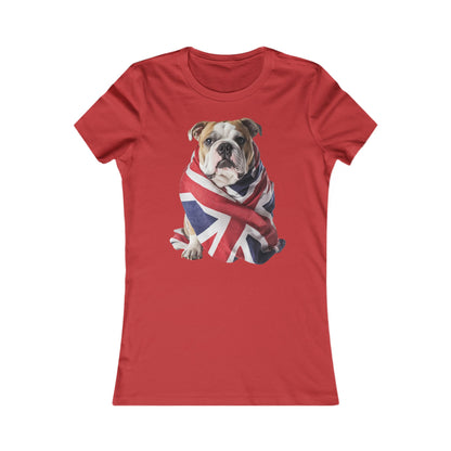 Bulldog Union Jack Women's Favorite Tee - Cute & Comfy T-Shirt for Dog Lovers UK