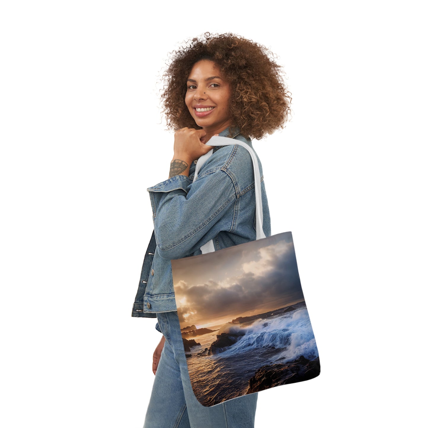 Seascape #4 - Polyester Canvas Tote Bag (AOP)