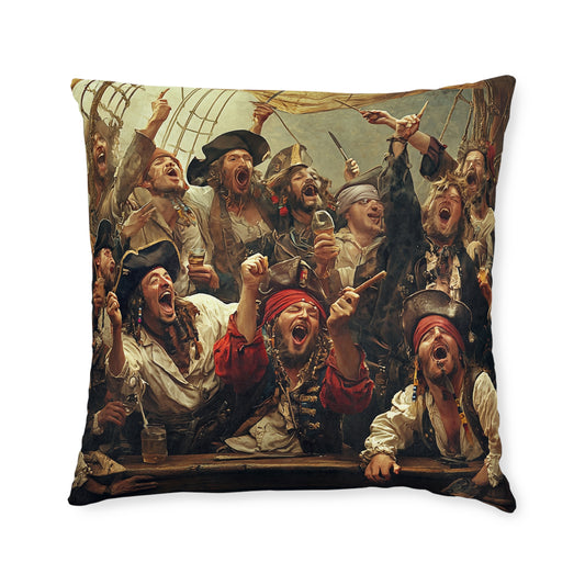 Pirate-Themed Square Pillow - Nautical Decor for Adventure Lovers UK