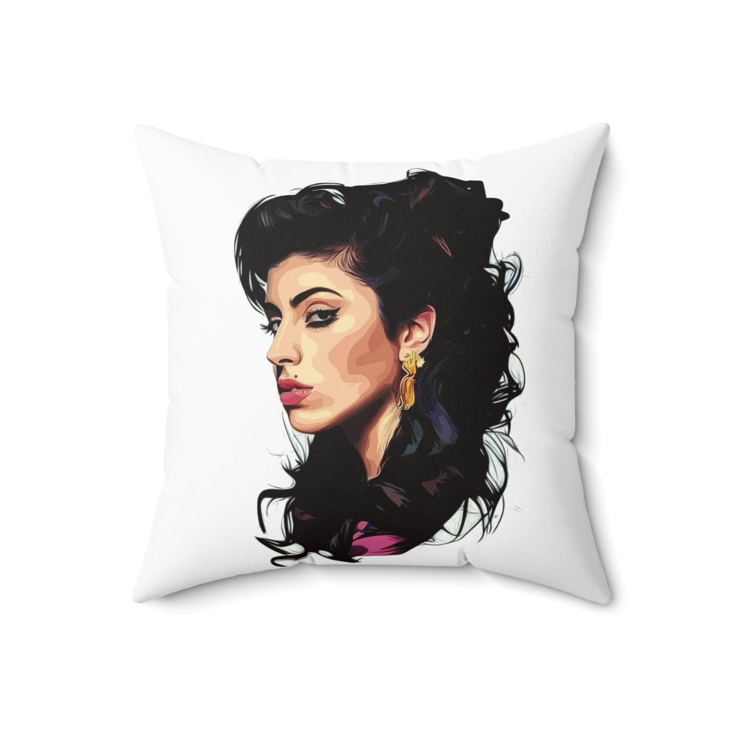 Elvis and Amy - Spun Polyester Square Pillow - USA