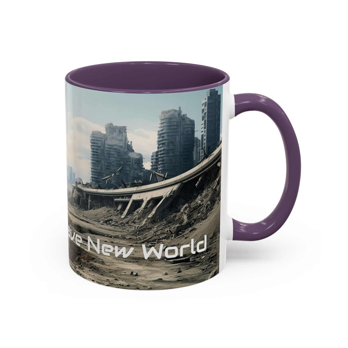 Futuristic Landscape Accent Coffee Mug - Perfect for Sci-Fi Lovers - UK