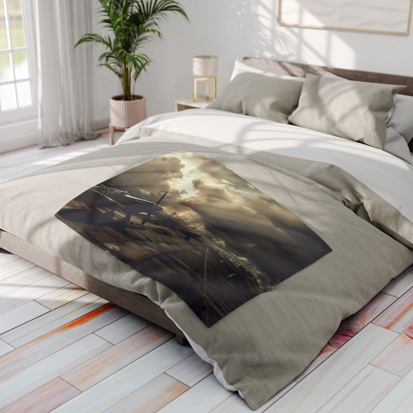 WW2 Airfield #1 Arctic Fleece Blanket - UK