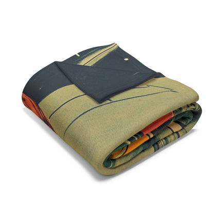 Retro Space Adventure Fleece Blanket 3 - Cosy Gift for Sci-Fi Lovers UK