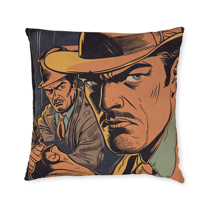 1940s Gangster Comic 2 - Square Cushion - Gangster Home Decor UK