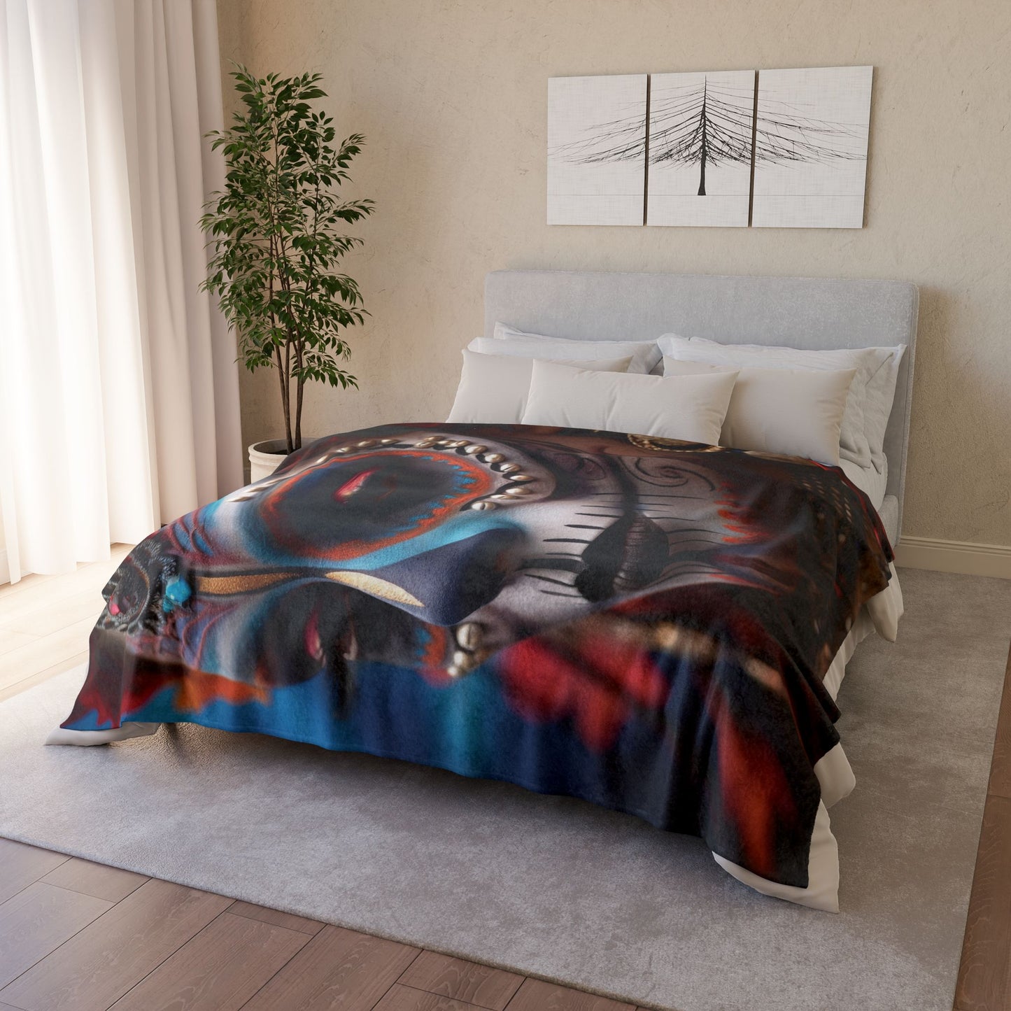 Day of The Dead 1 - Soft Polyester Blanket UK