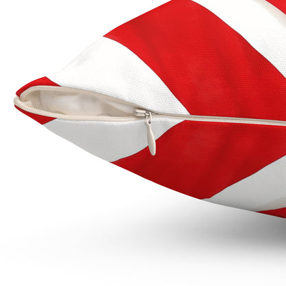 Strawberries and Cream - Spun Polyester Square Pillow - USA