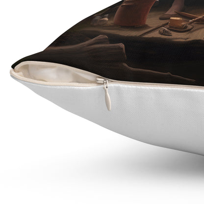 Folk Music #4  - Spun Polyester Pillow - USA