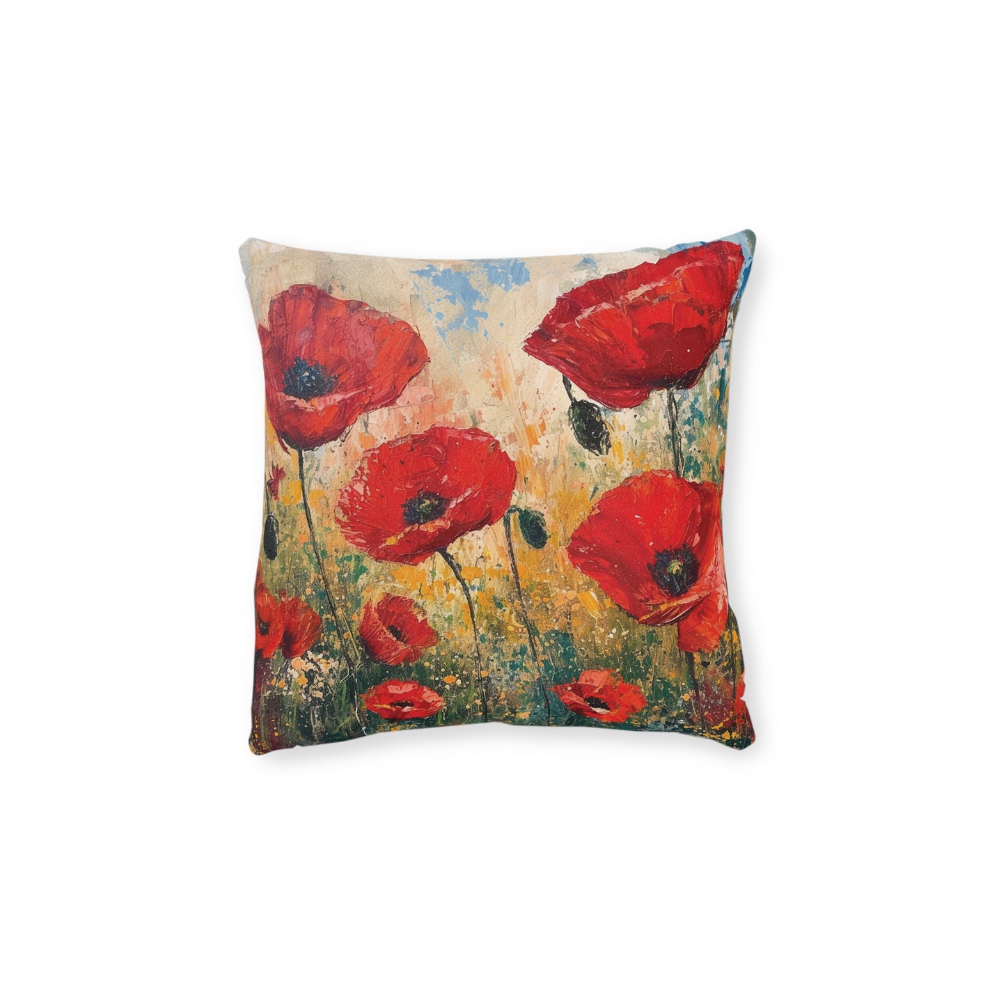 Poppies - Square Pillow - UK