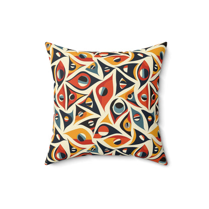 1960's America #1 Spun Polyester Square Pillow USA