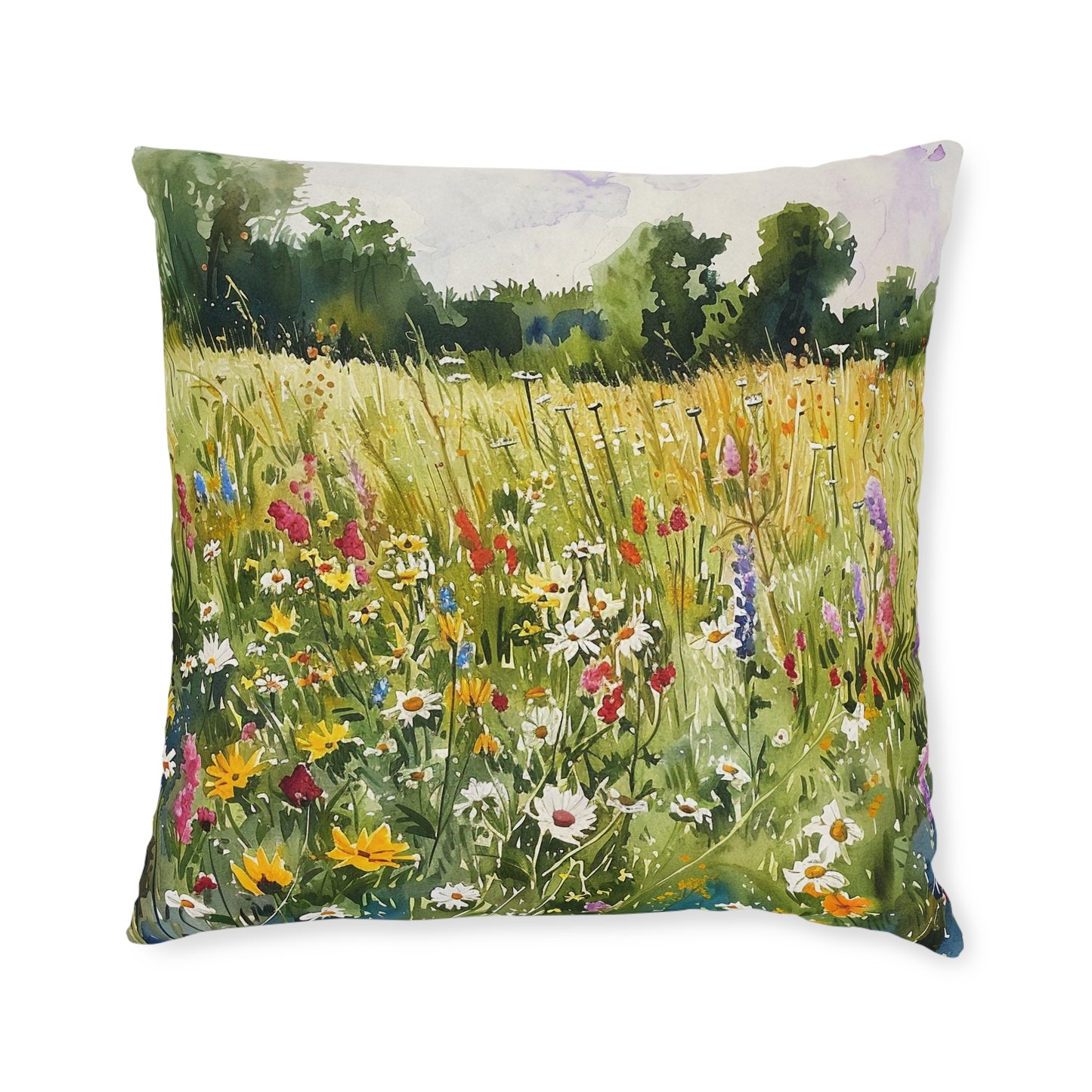 Wild Meadow - Square Pillow - UK
