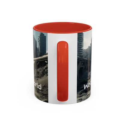 Futuristic Landscape Accent Coffee Mug - Perfect for Sci-Fi Lovers - UK