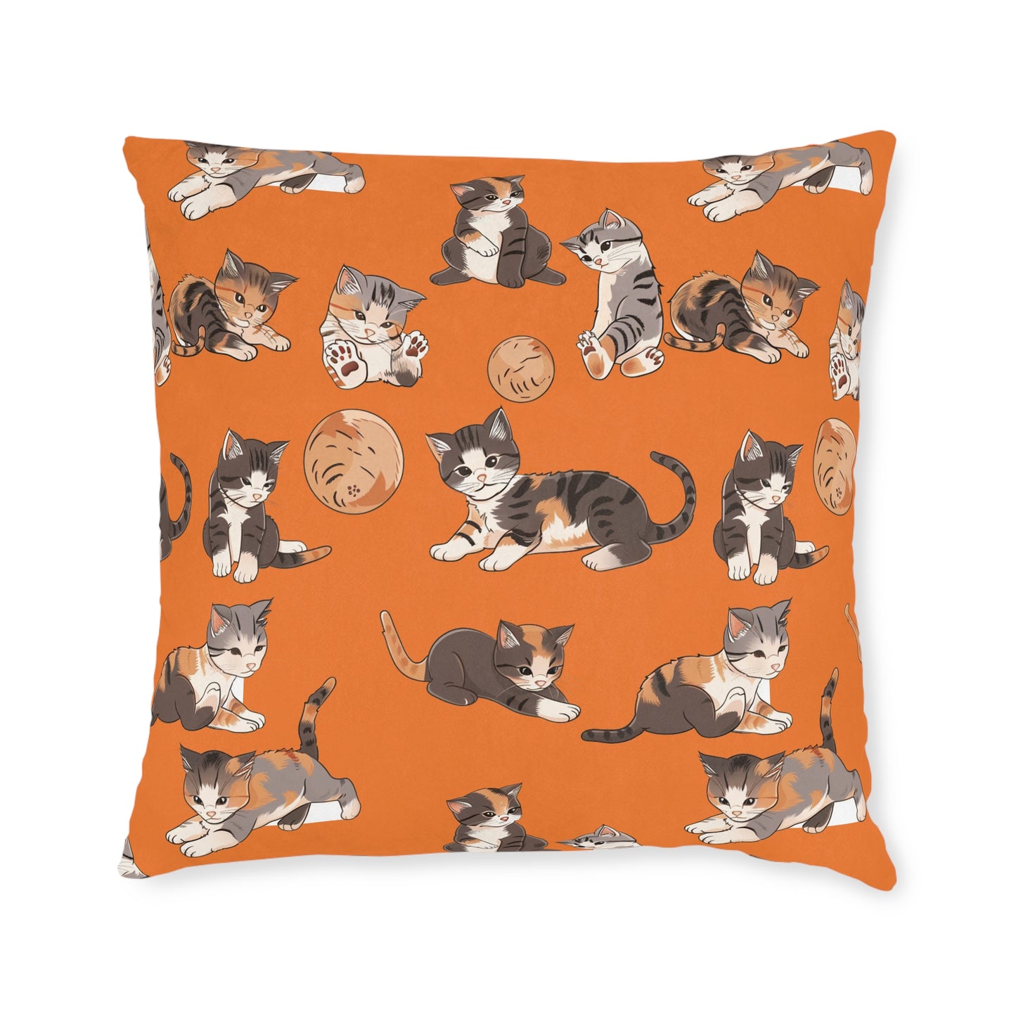 Kitten At Play - Square Pillow - UK