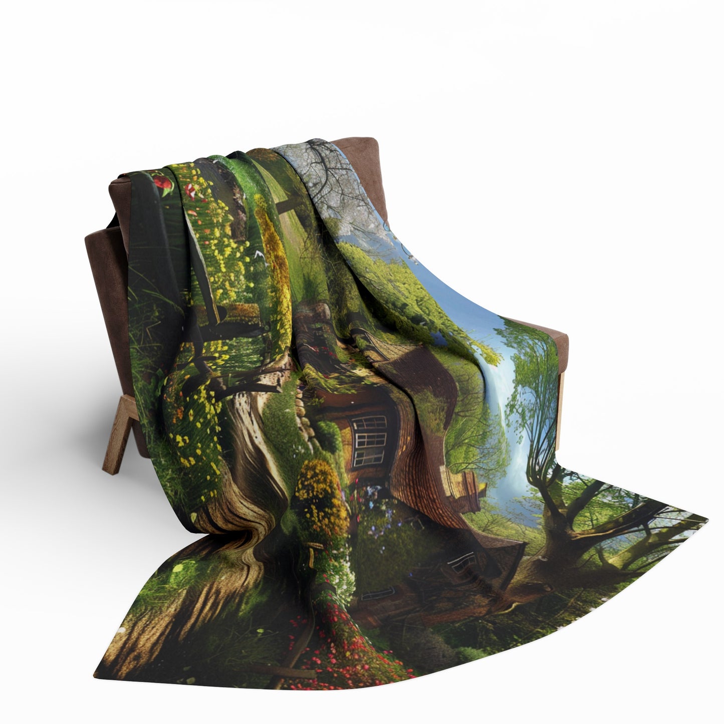 English Springtime Arctic Fleece Blanket - UK, USA