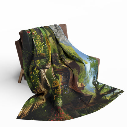 English Springtime Arctic Fleece Blanket - UK, USA