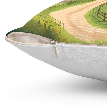 Countryside #3 - Spun Polyester Pillow USA