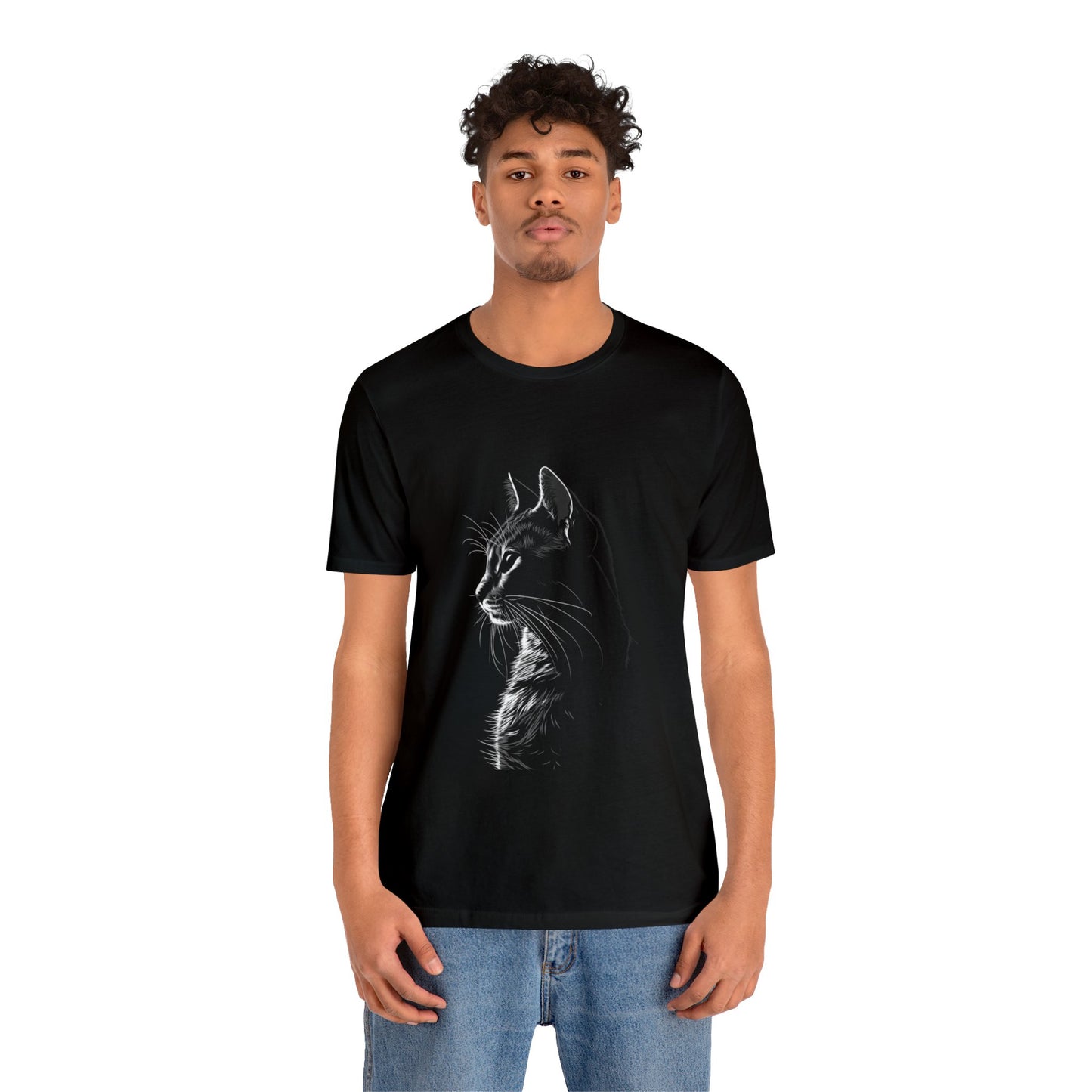 Cat Silhouette #2 - Unisex Jersey Short Sleeve Tee