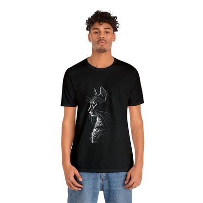Cat Silhouette #2 - Unisex Jersey Short Sleeve Tee