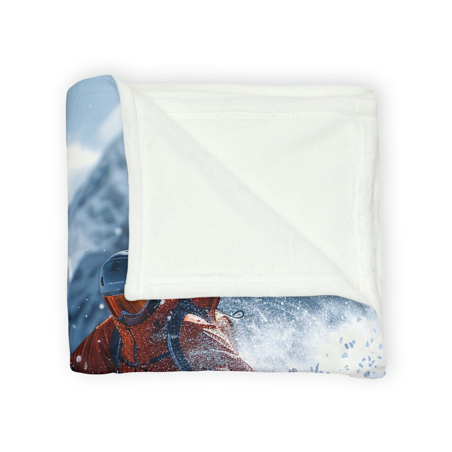 Downhill Skier #3 - Soft Polyester Blanket