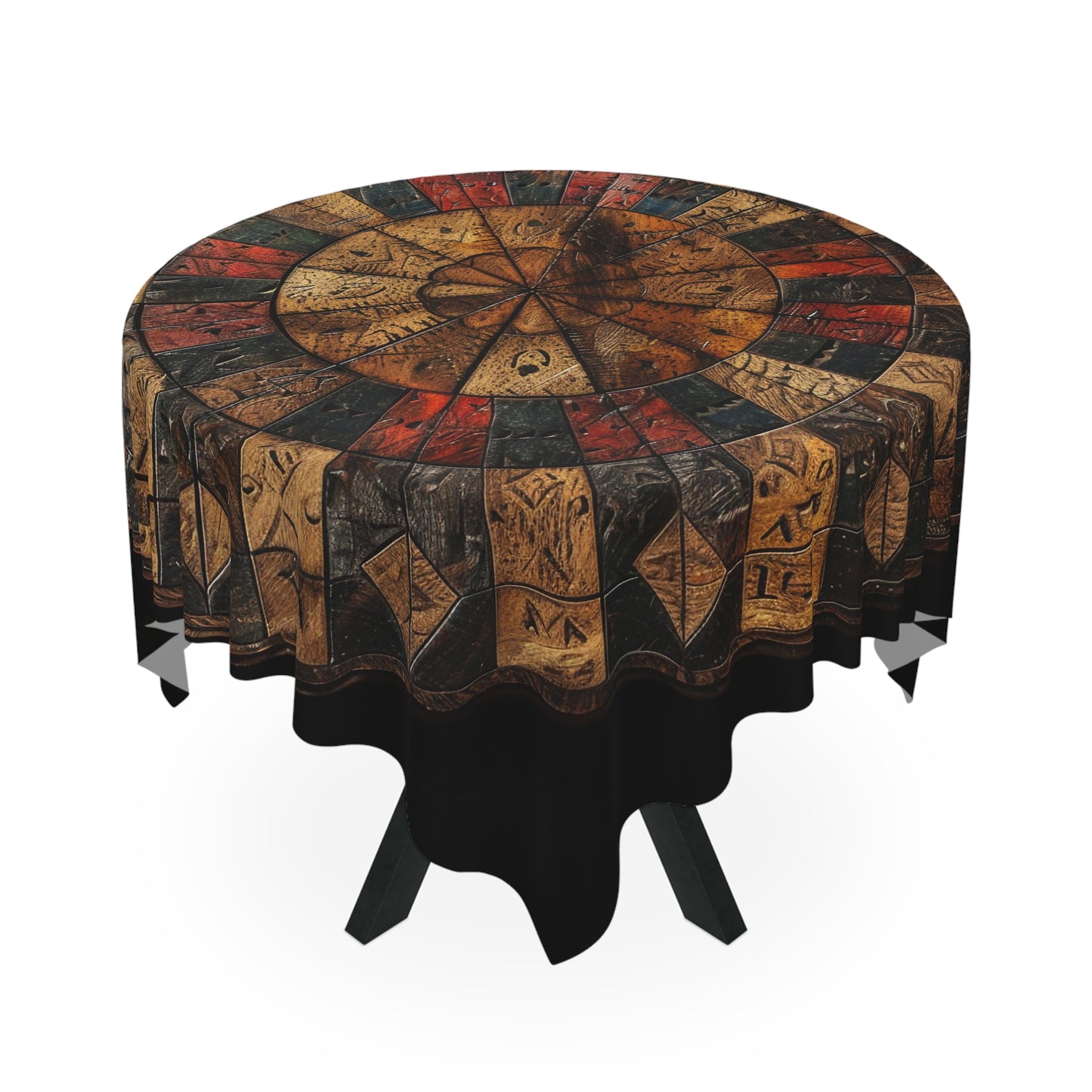 Rustic Wooden Roulette Effect 2 Tablecloth - Vintage Style for Dining & Celebrations USA