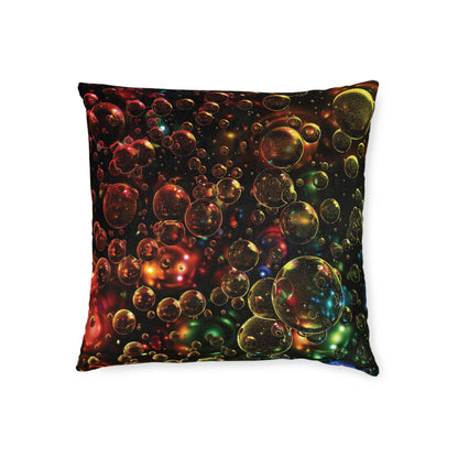 Effervescent Rainbow Bubbles - Square Pillow - UK
