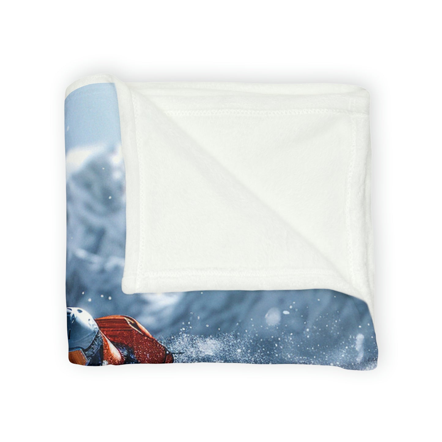 Downhill Skier #3 - Soft Polyester Blanket