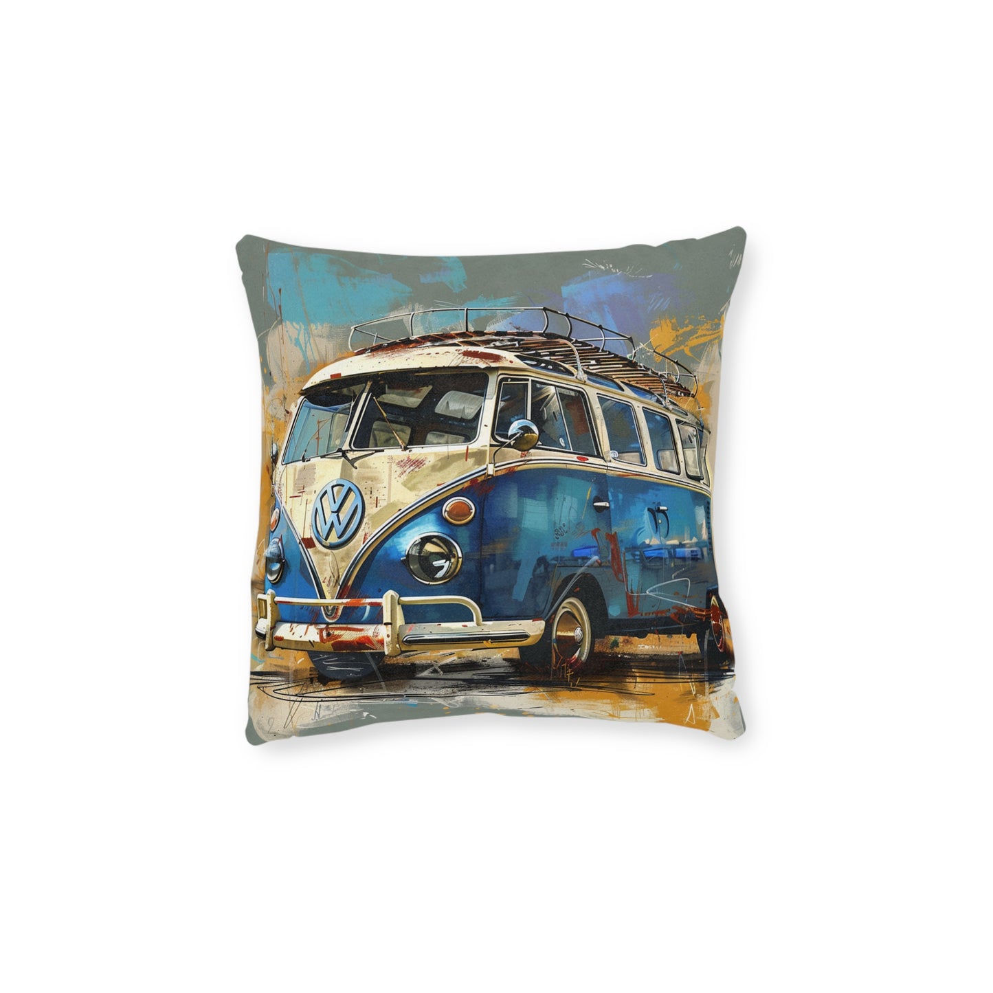 Surf Wagon 2  - Square Pillow - UK